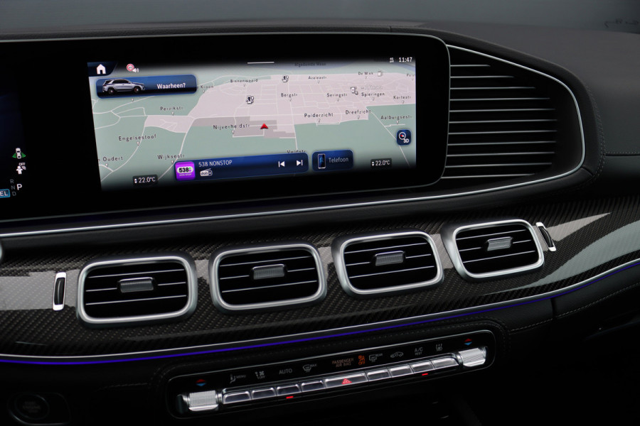 Mercedes-Benz GLE AMG 53 Hybrid 4MATIC+ Premium+ | Luchtvering | Distronic | Memory | Carbon | Trekhaak | Verwarmd Stuurwiel | Burmester | Panoramadak | Massage | Keyless Go | Luchtreinigingspakket | Soft-Close |