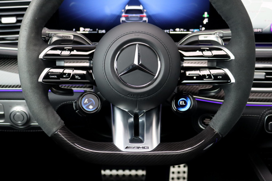 Mercedes-Benz GLE AMG 53 Hybrid 4MATIC+ Premium+ | Luchtvering | Distronic | Memory | Carbon | Trekhaak | Verwarmd Stuurwiel | Burmester | Panoramadak | Massage | Keyless Go | Luchtreinigingspakket | Soft-Close |