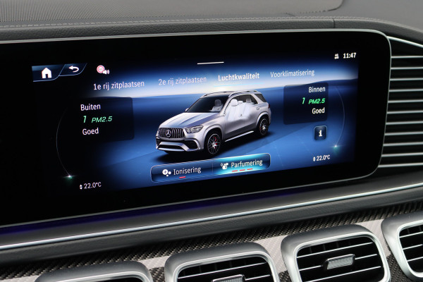 Mercedes-Benz GLE AMG 53 Hybrid 4MATIC+ Premium+ | Luchtvering | Distronic | Memory | Carbon | Trekhaak | Verwarmd Stuurwiel | Burmester | Panoramadak | Massage | Keyless Go | Luchtreinigingspakket | Soft-Close |