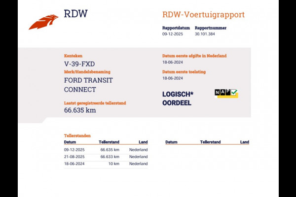 Ford Transit Connect 1.5 EcoBlue 100pk Euro 6 - Camera - Cruise - Trekhaak