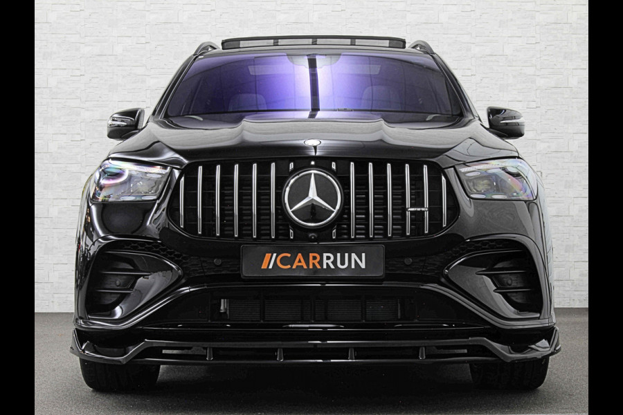 Mercedes-Benz GLE AMG 53 Hybrid 4MATIC+ | Nieuw! | Panorama | Massage | Soft-Close | ACC | 360 Camera | Stoelventilatie | Head-Up | Burmester | Trekhaak | Stoelverwarming V+A | 4-Zone Clima | AMG Drive-Unit | ISO & Warmtewerend Glas | 22 Inch | Keyless-Go | Night-Pakket | Memory | Luchtvering | Parfumering | Carplay | Stuurverwarming | Rij assistent pakket + | Bekerhouder Clima | Draadloos Laden |
