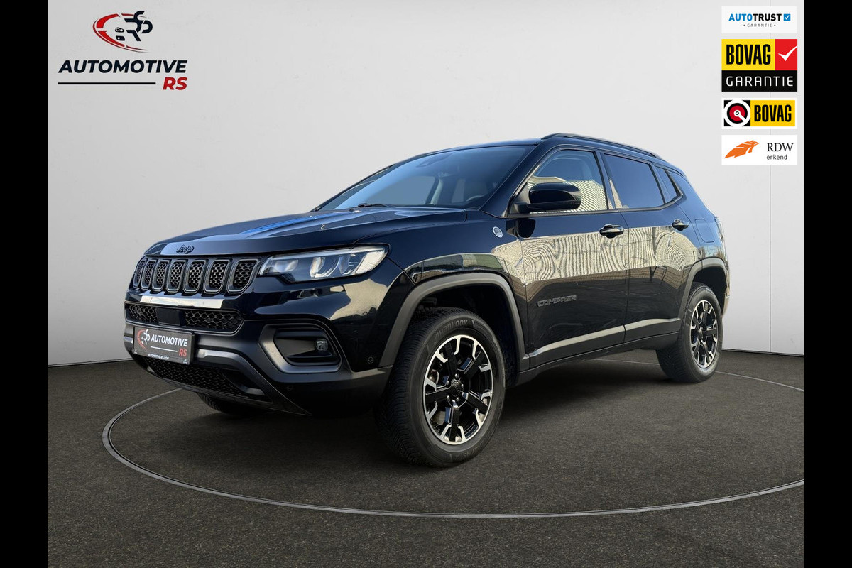 Jeep Compass 4xe 240pk Plug-in Hybrid Trailhawk 4x4 Keyless ACC Navi Lane Assist Camera Leder Climate Control LED Velgen