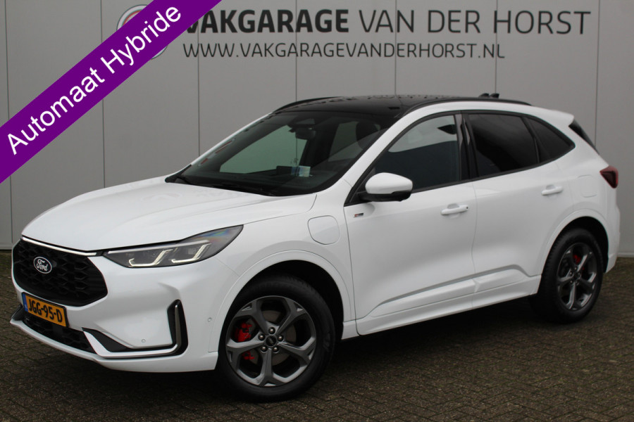 Ford Kuga 2.5-243pk PHEV ST-Line X. Van €. 54.937,- voor €. 43.735,- ! Trekgewicht van 2.100kg ! Elektr. verstelb. AGR stoelen voor, Stoel-, stuur-, voorraam- en achterbank verwarming, Elektr. panorama/schuif-kanteldak , Trekhaak elektr. wegklapbaar, B&O soundsyst. etc.
