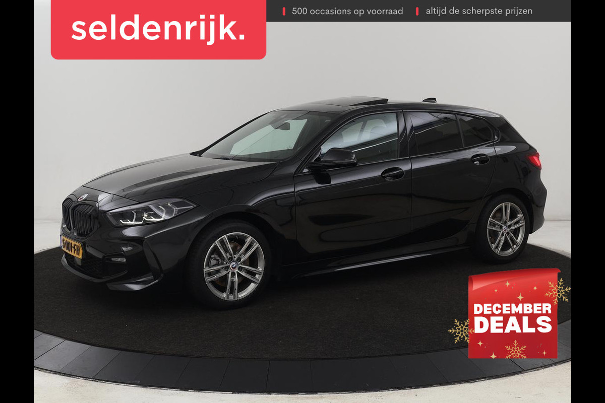BMW 1-serie 118i M Sport | Panoramadak | Stoelverwarming | Camera | Sportstoelen | Harman/Kardon | Stuurverwarming | Carplay | Navigatie | Live Cockpit | Full LED | Getint glas