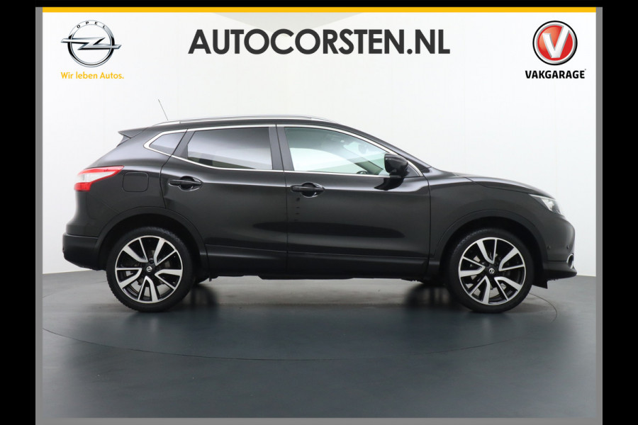 Nissan QASHQAI DIG-T 116PK AUT. Pano-Dak Leer+Elektr.+Verwarmd 360°Camera Automaat Navi TrekhaakPdc Tekna Lmv Led Stoelverwarming Bluetooth Isofix Origineel Nederlandse Auto