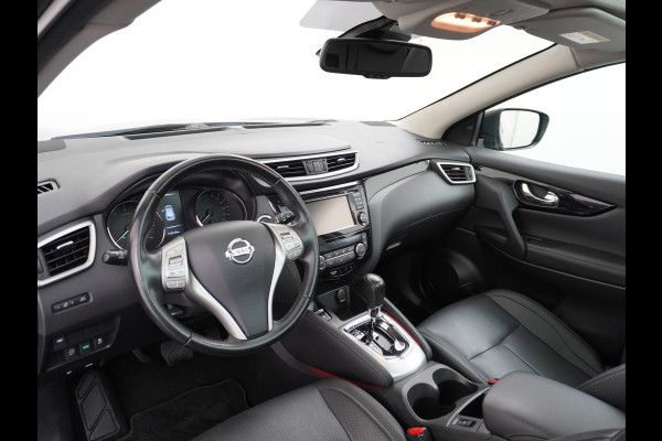 Nissan QASHQAI DIG-T 116PK AUT. Pano-Dak Leer+Elektr.+Verwarmd 360°Camera Automaat Navi TrekhaakPdc Tekna Lmv Led Stoelverwarming Bluetooth Isofix Origineel Nederlandse Auto