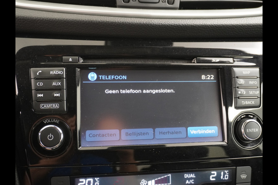 Nissan QASHQAI DIG-T 116PK AUT. Pano-Dak Leer+Elektr.+Verwarmd 360°Camera Automaat Navi TrekhaakPdc Tekna Lmv Led Stoelverwarming Bluetooth Isofix Origineel Nederlandse Auto