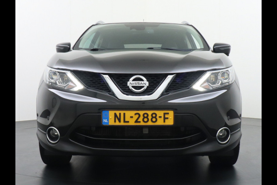 Nissan QASHQAI DIG-T 116PK AUT. Pano-Dak Leer+Elektr.+Verwarmd 360°Camera Automaat Navi TrekhaakPdc Tekna Lmv Led Stoelverwarming Bluetooth Isofix Origineel Nederlandse Auto