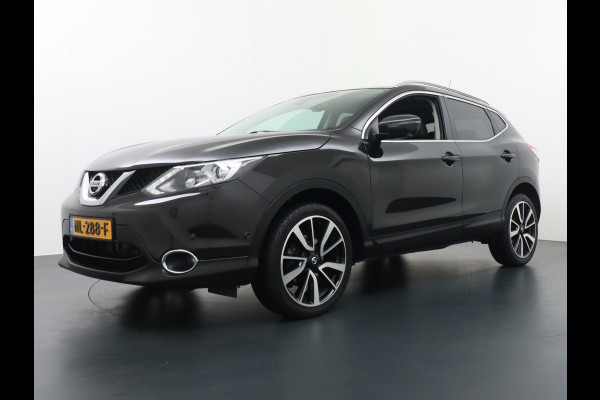 Nissan QASHQAI DIG-T 116PK AUT. Pano-Dak Leer+Elektr.+Verwarmd 360°Camera Automaat Navi TrekhaakPdc Tekna Lmv Led Stoelverwarming Bluetooth Isofix Origineel Nederlandse Auto
