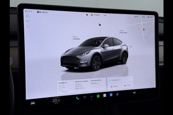 Tesla Model Y Performance 534pk 0-100 3,8 sec. Trekhaak AWD 78,1kWh Warmte-pomp FSD-Comp.3 AutoPilot Carbon-Spoiler Elekr.Achterklep AMD-Ryzen 3xCamera Navi LED ACC DAB Voorverwarmen interieur en Keyless via App One-Pedal-Drive Rode Remklauwen Garantie op Accu 03-02-2031 maz. 192.000km max. 250Kw laadvermogen !