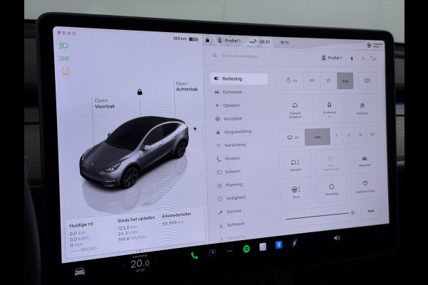 Tesla Model Y Performance 534pk 0-100 3,8 sec. Trekhaak AWD 78,1kWh Warmte-pomp FSD-Comp.3 AutoPilot Carbon-Spoiler Elekr.Achterklep AMD-Ryzen 3xCamera Navi LED ACC DAB Voorverwarmen interieur en Keyless via App One-Pedal-Drive Rode Remklauwen Garantie op Accu 03-02-2031 maz. 192.000km max. 250Kw laadvermogen !