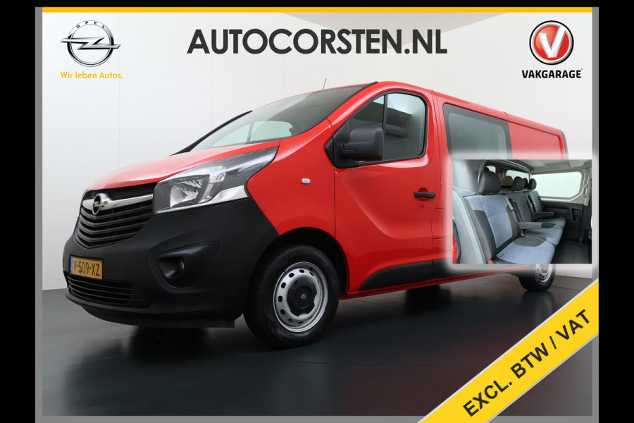 Opel Vivaro D 126PK 5-Pers- D.C Navi Camera Dubbele Cabine EURO 6 Pdc L2H1 Airco Trekhaak Cruise Control Sport EcoFlex 1.6CDTI Betonplex Vloer Wandbetimmering Schuifdeur Keurige Bus ! 1e Eigenaar Origineel Nederlandse Auto 2.000 trekvermogen