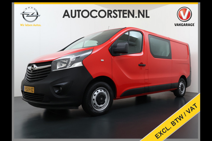Opel Vivaro D 126PK 5-Pers- D.C Navi Camera Dubbele Cabine EURO 6 Pdc L2H1 Airco Trekhaak Cruise Control Sport EcoFlex 1.6CDTI Betonplex Vloer Wandbetimmering Schuifdeur Keurige Bus ! 1e Eigenaar Origineel Nederlandse Auto 2.000 trekvermogen