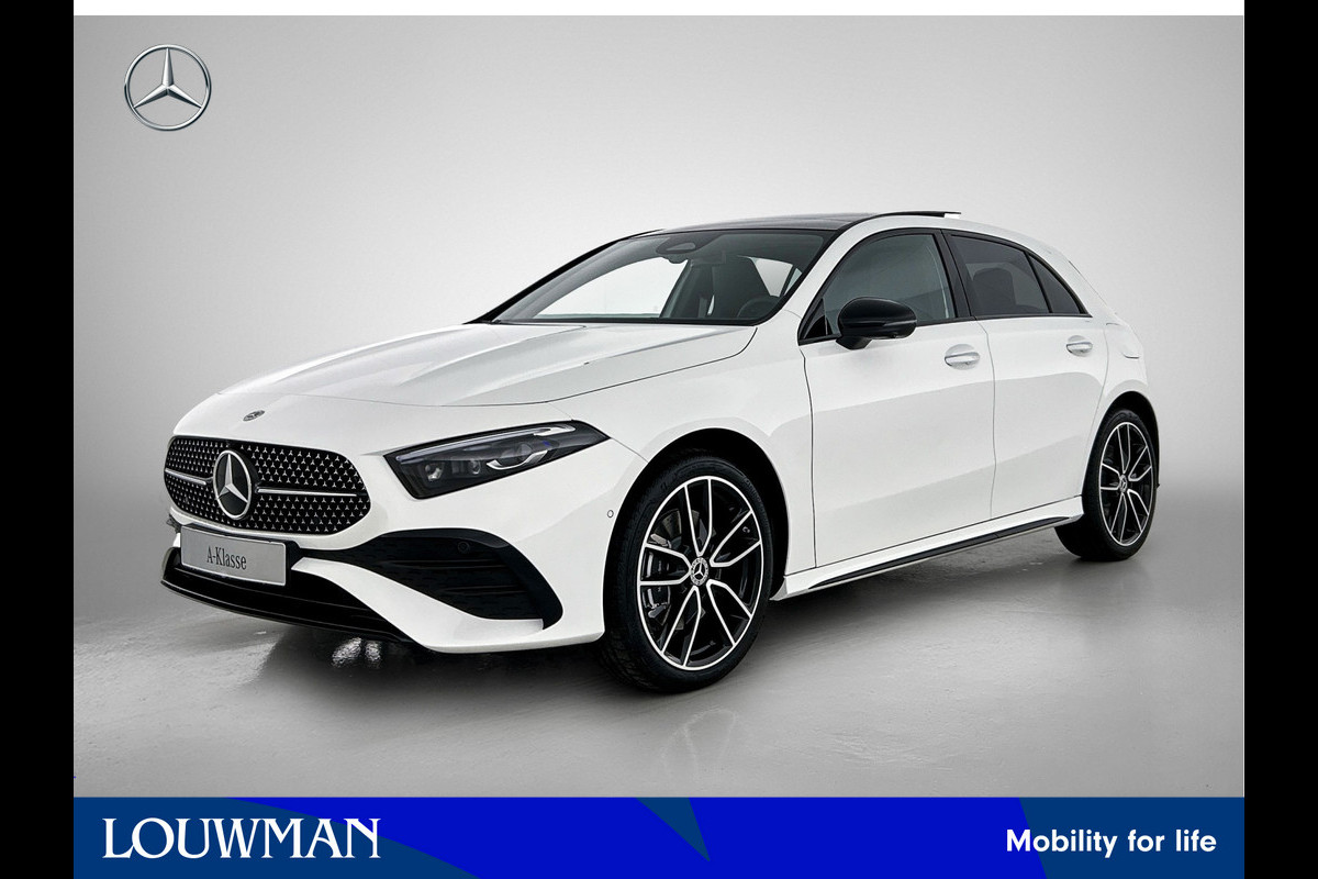 Mercedes-Benz A-Klasse 250 e Business Solution AMG | AMG Line Plus pakket | Memorypakket voorstoelen | Panoramaschuifdak | Head-up display | 360° camera | Nightpakket | 19 inch AMG velgen | MULTIBEAM LED |