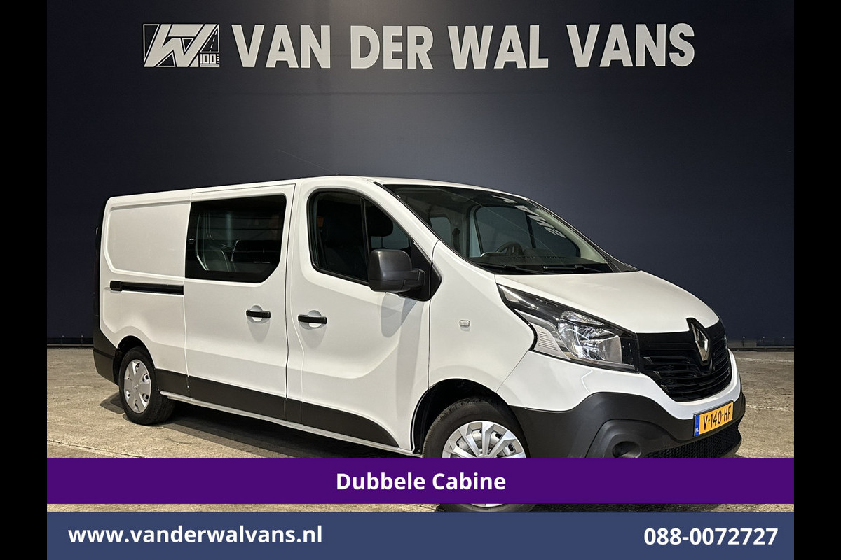 Renault Trafic 1.6 dCi L2H1 Dubbele cabine Euro6 Airco | 6-Zits | Navigatie | Cruisecontrol | Trekhaak | Parkeersensoren Bluetooth telefoonvoorbereiding