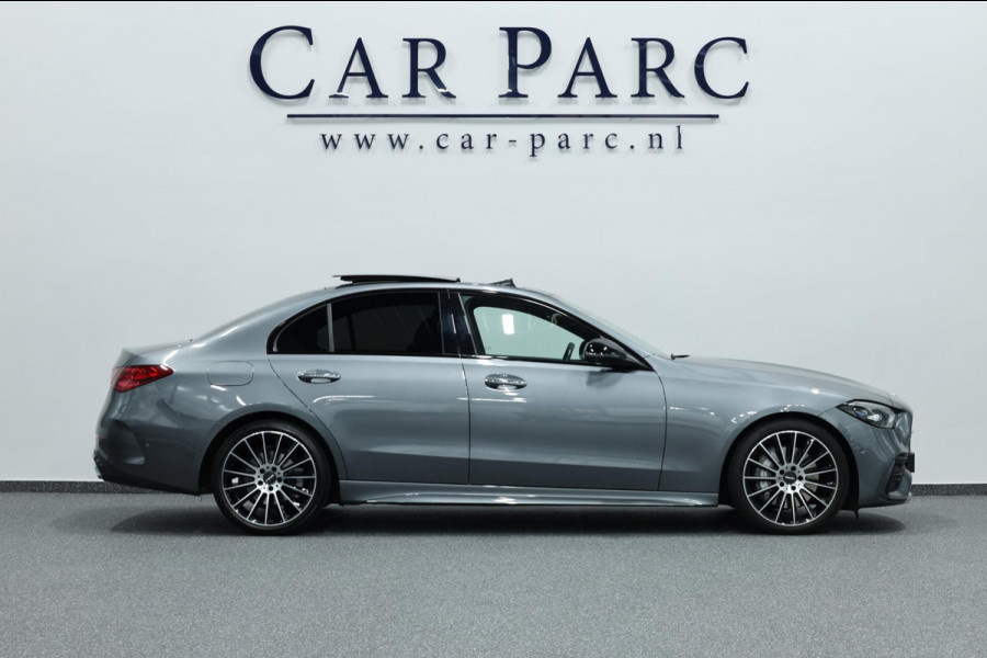 Mercedes-Benz C-Klasse 200 AMG Line BTW/LED/VIRTUAL/SFEER/PANORAMADAK/LEER+S.VERWARMING+MEMORY/CAM/LINE/ACC/ECC/12 MDN GARANTIE!