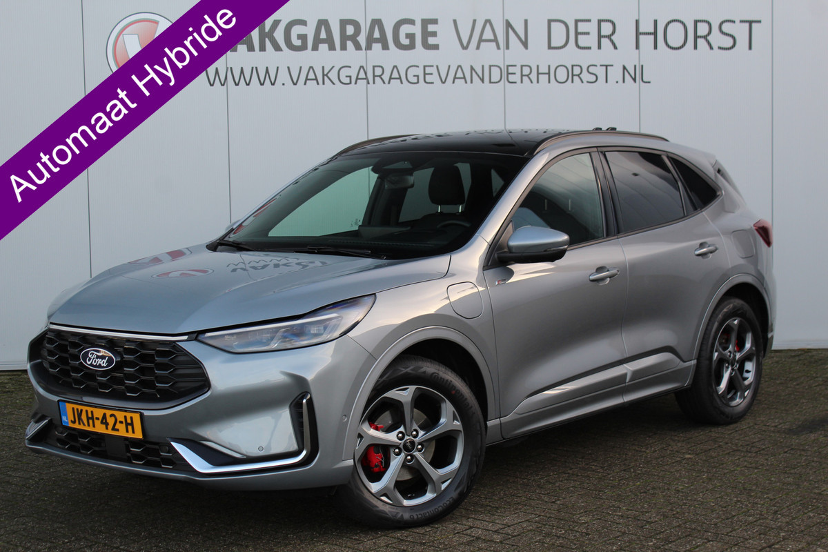 Ford Kuga 2.5-243pk PHEV ST-Line X. Van €. 54.937,- voor €. 43.735,- ! Trekgewicht van 2.100kg ! Elektr. verstelb. AGR stoelen voor, Stoel-, stuur-, voorraam- en achterbank verwarming, Elektr. panorama/schuif-kanteldak , Trekhaak elektr. wegklapbaar, B&O soundsyst. etc.