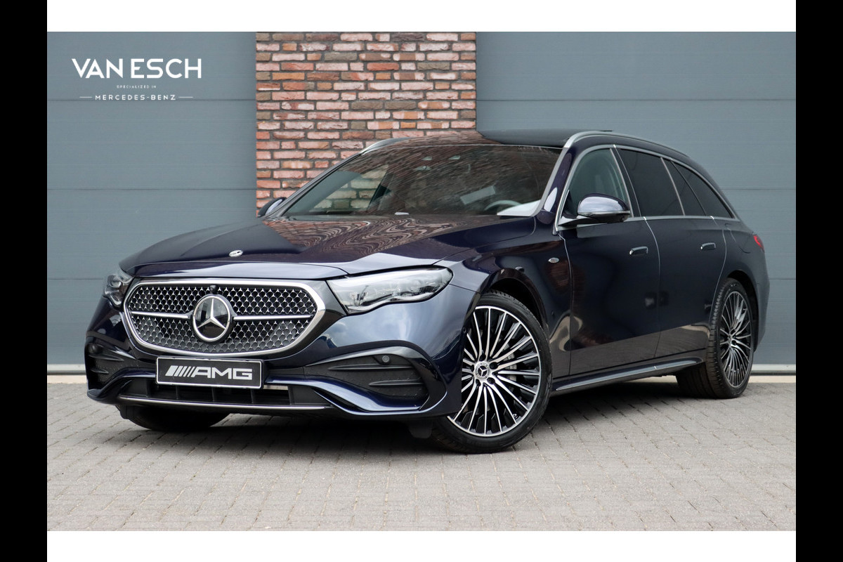 Mercedes-Benz E-Klasse Estate 300 e Premium+ AMG Line | Airmatic | Hyperscreen | Distronic+ | Memory | Massage | Burmester | Stoelventilatie | 3D-Display | HUD | Verwarmd Stuurwiel | Trekhaak | Digital Light |