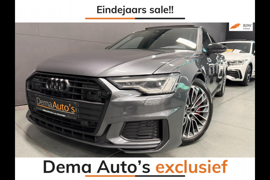 Audi A6 Avant 55 TFSI e-quattro 3X S-LINE BLACK-LINE PANO/B&O/SFEERVERL/M-STOELEN/NAVI/DAB/CARPLAY///