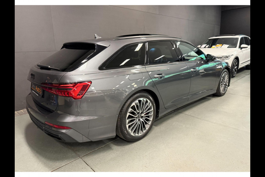 Audi A6 Avant 55 TFSI e-quattro 3X S-LINE BLACK-LINE PANO/B&O/SFEERVERL/M-STOELEN/NAVI/DAB/CARPLAY///