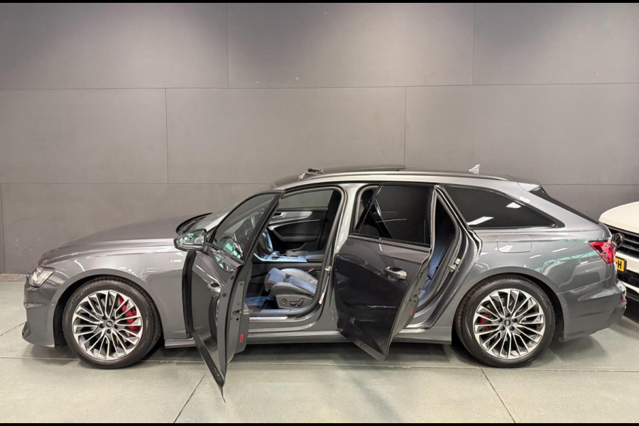 Audi A6 Avant 55 TFSI e-quattro 3X S-LINE BLACK-LINE PANO/B&O/SFEERVERL/M-STOELEN/NAVI/DAB/CARPLAY///