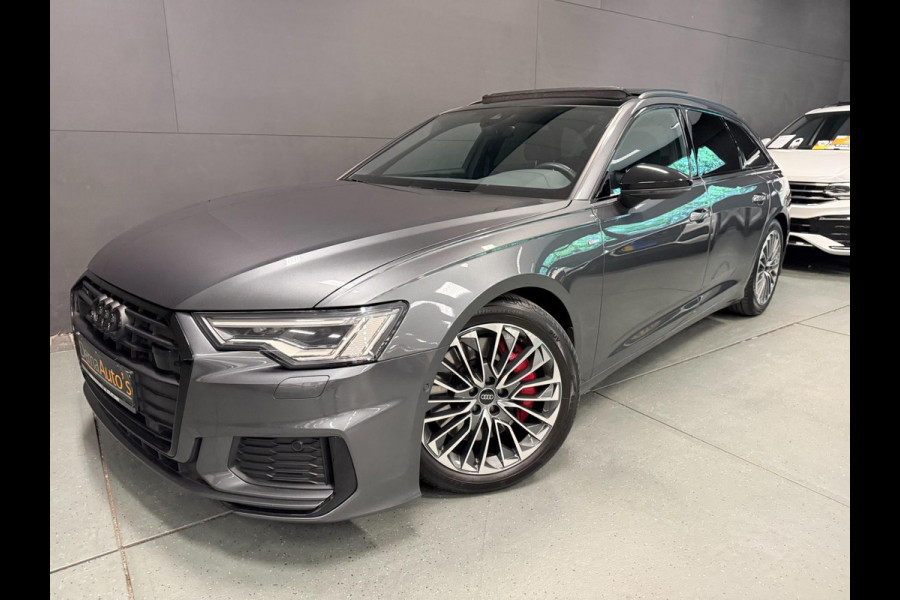 Audi A6 Avant 55 TFSI e-quattro 3X S-LINE BLACK-LINE PANO/B&O/SFEERVERL/M-STOELEN/NAVI/DAB/CARPLAY///