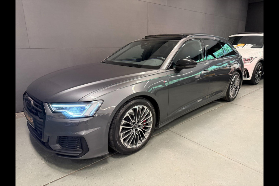 Audi A6 Avant 55 TFSI e-quattro 3X S-LINE BLACK-LINE PANO/B&O/SFEERVERL/M-STOELEN/NAVI/DAB/CARPLAY///