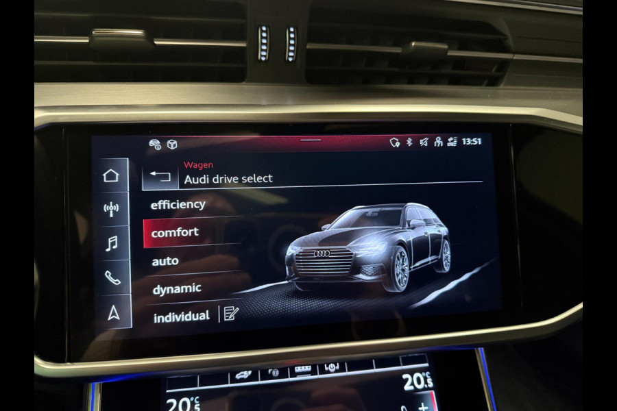 Audi A6 Avant 55 TFSI e-quattro 3X S-LINE BLACK-LINE PANO/B&O/SFEERVERL/M-STOELEN/NAVI/DAB/CARPLAY///