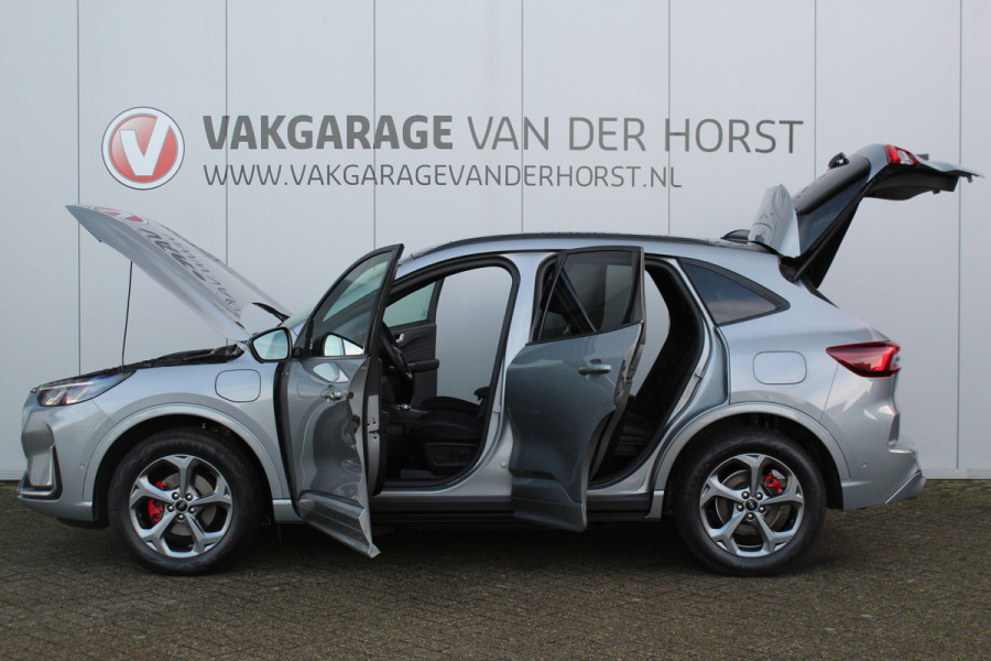 Ford Kuga 2.5-243pk PHEV ST-Line X. Van €. 54.937,- voor €. 43.735,- ! Trekgewicht van 2.100kg ! Elektr. verstelb. AGR stoelen voor, Stoel-, stuur-, voorraam- en achterbank verwarming, Elektr. panorama/schuif-kanteldak , Trekhaak elektr. wegklapbaar, B&O soundsyst. etc.