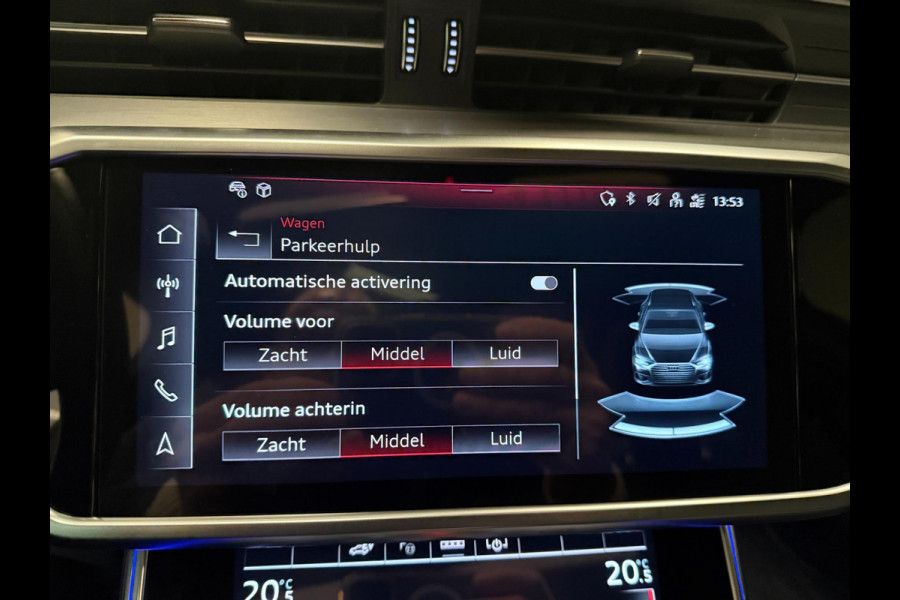 Audi A6 Avant 55 TFSI e-quattro 3X S-LINE BLACK-LINE PANO/B&O/SFEERVERL/M-STOELEN/NAVI/DAB/CARPLAY///