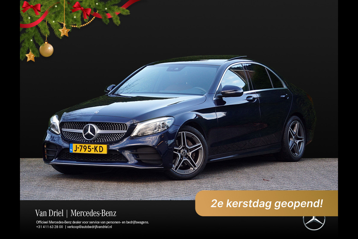 Mercedes-Benz C-Klasse C 180 AMG line | Sound Multibeam Panoramadak Bruin leder Artico