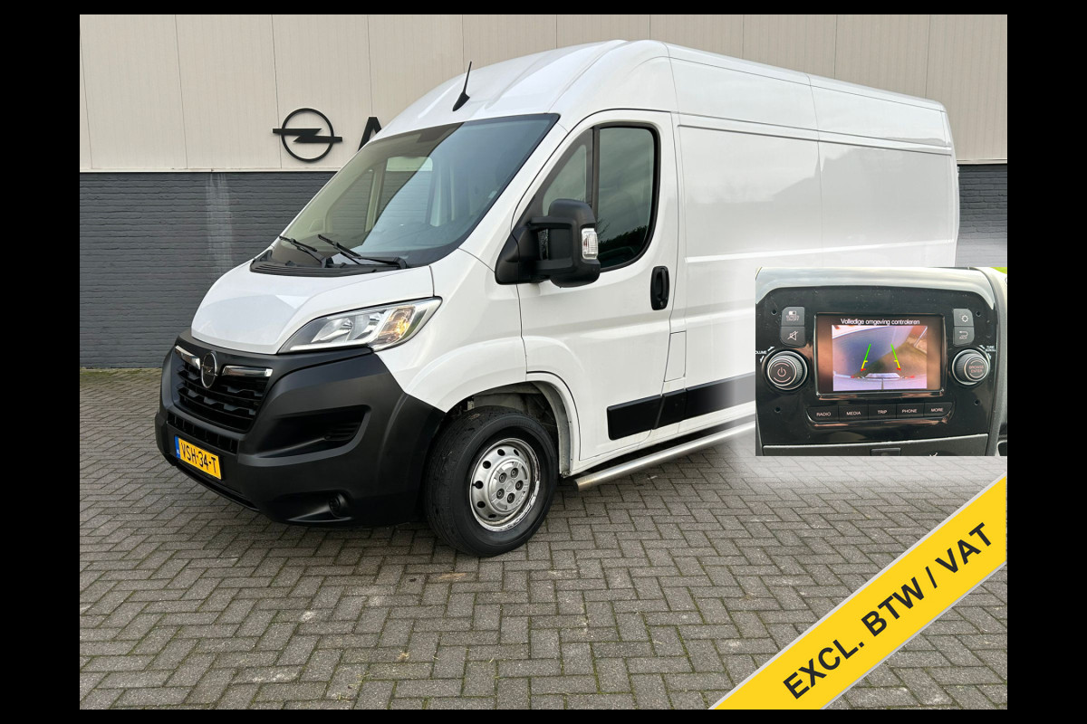 Opel Movano 2.2D 120 L3H2 Camera Cruise-Control EURO6.3 Elek.Ramen SchuifdeurRechts VolledigTussenschot Edition Sidebars Treeplank Dab Bluetooth Airco Elek.Spiegels DealerOnderhouden 6-Versn. 2500 kg trekvermogen