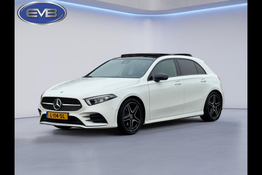 Mercedes-Benz A-Klasse 200 Business Solution 163 pk AMG styling, nieuw model, camera, sfeerverlichting, panoramadak, parelmoer wit