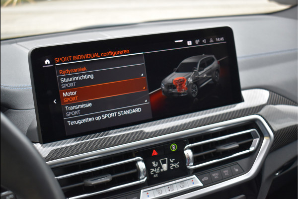 BMW X3 xDrive30e M-Pakket 292 Pk Frozen Black M-Stoelen Pano Navi 360 Memory Hud Carbon Camera Leder Laser 20 Inch