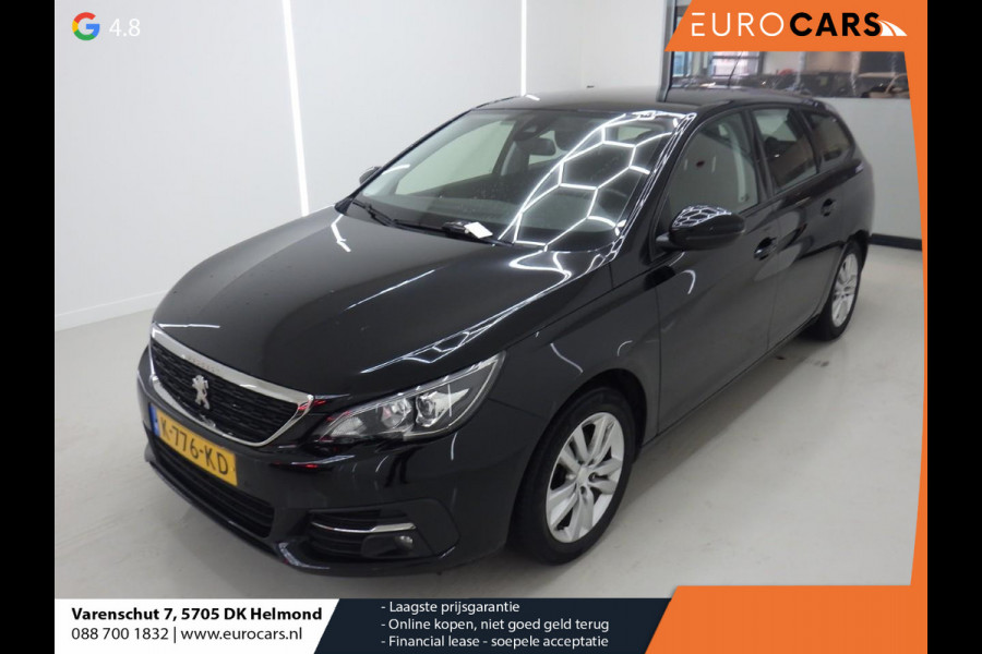 Peugeot 308 SW 1.2 PureTech Blue Lease Active Airco Navi Carplay PDC Achter Trekhaak Lichtmetalen velgen Cruise Control Distr. riem reeds vervangen! APK 01-2027