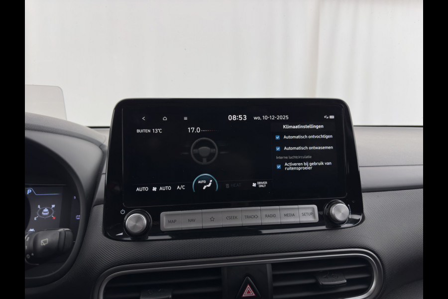 Hyundai Kona EV Fashion 64 kWh (3-Fase) {SOH-100%} (INCL-BTW)  Aut * HEATPUMP | NAVI-FULLMAP | LEATHER-FABRIC | KEYLESS | CAMERA | DAB | ECC | PDC | ADAPTIVE-CRUISE | LANE-ASSIST | HEATED SEATS | PRIVACY-GLASS | HEAD-UP | SHIFT-PADDLES | 17"A