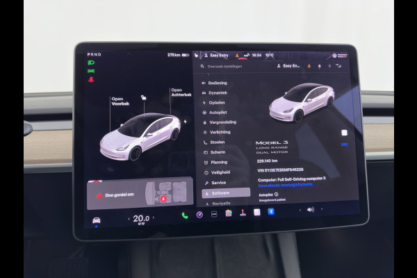 Tesla Model 3 Long Range AWD 75 kWh [3-Fase] {SOH-86%} (INCL-BTW)  Aut. *HEATPUMP | PANO | AUTO-PILOT | LUXURY-LEATHER | KEYLESS | FULL-LED | MEMORY-PACK | SURROUND-VIEW | DAB | CARPLAY | DIGI-COCKPIT | LANE-ASSIST | COMFORT-SEATS | 18"ALU*