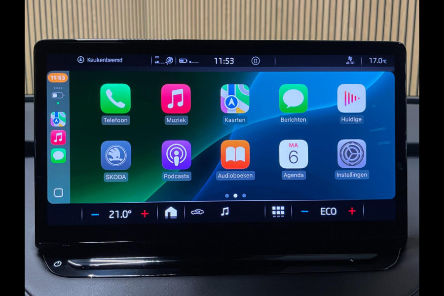 Škoda ENYAQ iV 60 SPORTLINE|TREKHAAK|AMBIENT LIGHT|KUIPSTOEL|CARPLAY|CAMERA|ACC|STUURVERW.|INCL.BTW|NL-AUTO|1e EIG.|NAP|