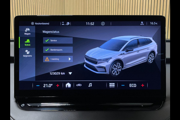Škoda ENYAQ iV 60 SPORTLINE|TREKHAAK|AMBIENT LIGHT|KUIPSTOEL|CARPLAY|CAMERA|ACC|STUURVERW.|INCL.BTW|NL-AUTO|1e EIG.|NAP|