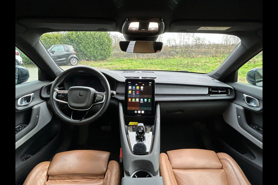 Polestar 2 Long Range 78kWh SOH 92% Leder Panoramadak Adap.Cruise Trekhaak Harman/Kardon®-Audio Memory Apple Carplay Android Auto Navi Ecc Stoel+Stuur+Achterbankverwarming Pdc Elek.Achterklep Lane Assist BLIS Road Sign Info 1e Eigenaar Origineel Nederlandse Auto