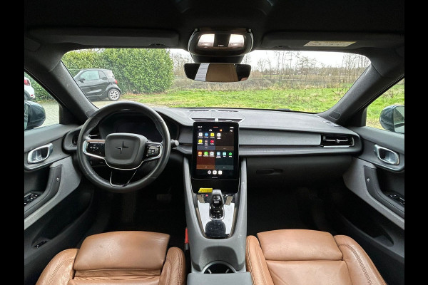 Polestar 2 Long Range 78kWh SOH 92% Leder Panoramadak Adap.Cruise Trekhaak Harman/Kardon®-Audio Memory Apple Carplay Android Auto Navi Ecc Stoel+Stuur+Achterbankverwarming Pdc Elek.Achterklep Lane Assist BLIS Road Sign Info 1e Eigenaar Origineel Nederlandse Auto