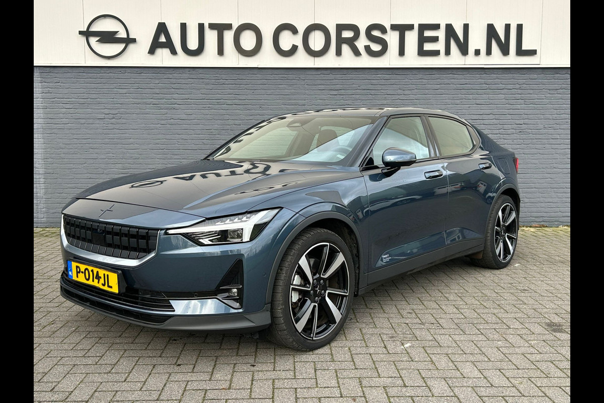 Polestar 2 Long Range 78kWh SOH 92% Leder Panoramadak Adap.Cruise Trekhaak Harman/Kardon®-Audio Memory Apple Carplay Android Auto Navi Ecc Stoel+Stuur+Achterbankverwarming Pdc Elek.Achterklep Lane Assist BLIS Road Sign Info 1e Eigenaar Origineel Nederlandse Auto