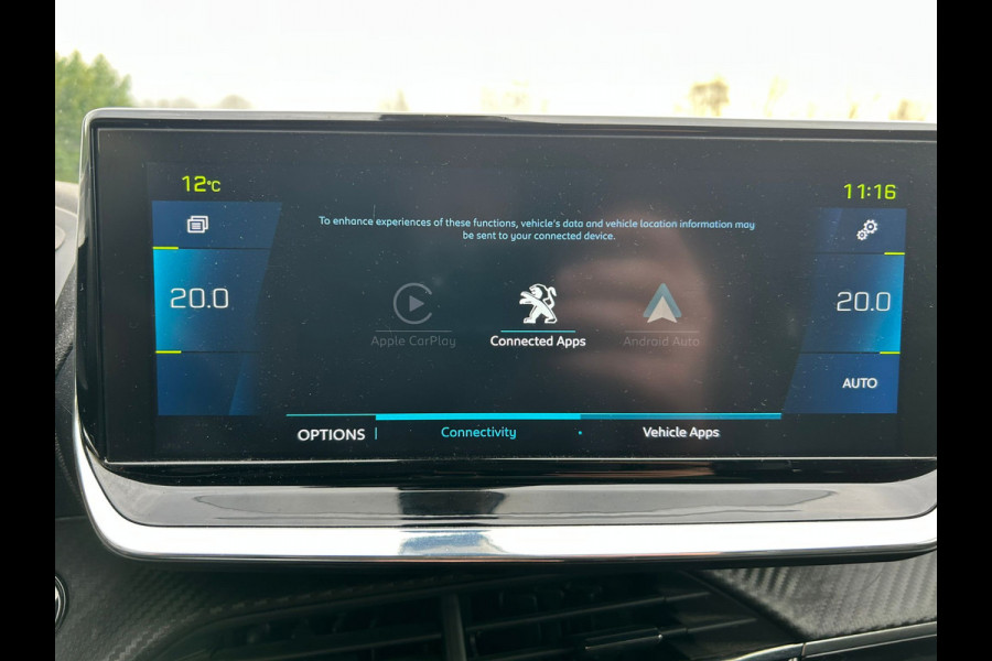 Peugeot e-2008 **Gereserveerd** EV Allure 50kWh SOH 93% Adap.Cruise Panoramadak 360°Camera Apple Carplay Android Auto Navi Ecc Pdc Keyless Stoelverwarming Lmv 17" Led Lane Assist DAB Bluetooth Privacy Glas 1e Eigenaar Origineel Nederlandse Auto