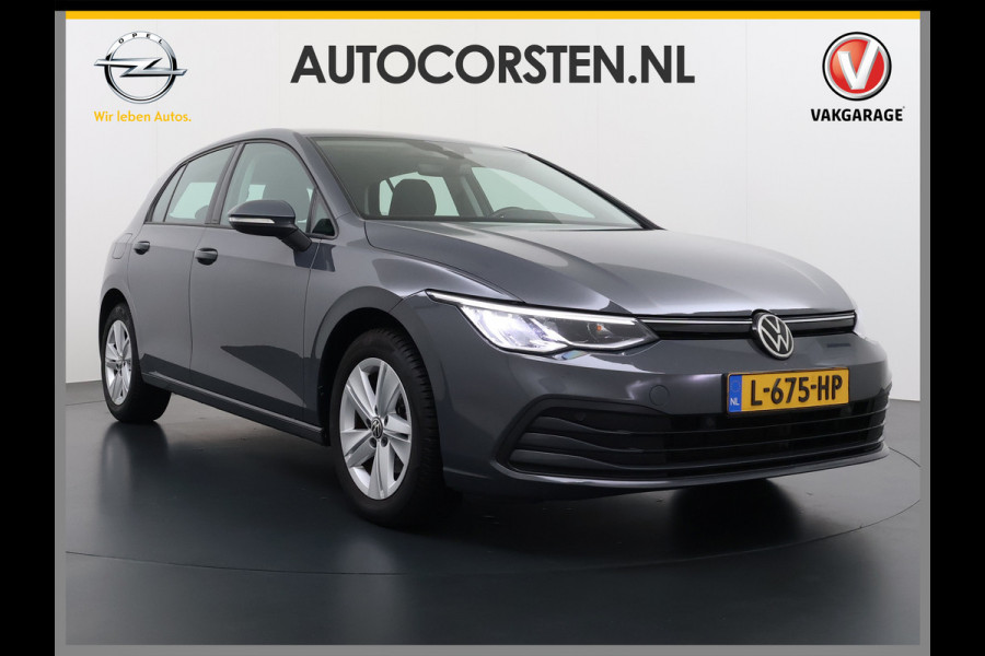Volkswagen Golf 1.0 eTSI 111PK AUT-7 Nieuw Model Adap.Cruise Virtual Cockpit Apple Carplay Android APP-Connect Navi Ecc Pdc Life Stoel+Stuurverwarming Lmv Mirrorlink DAB Led Isofix Keyless mild hybride Complete Volkswagen Golf mild hybride!