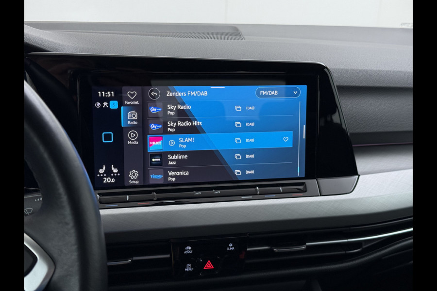 Volkswagen Golf 1.0 eTSI 111PK AUT-7 Nieuw Model Adap.Cruise Virtual Cockpit Apple Carplay Android APP-Connect Navi Ecc Pdc Life Stoel+Stuurverwarming Lmv Mirrorlink DAB Led Isofix Keyless mild hybride Complete Volkswagen Golf mild hybride!