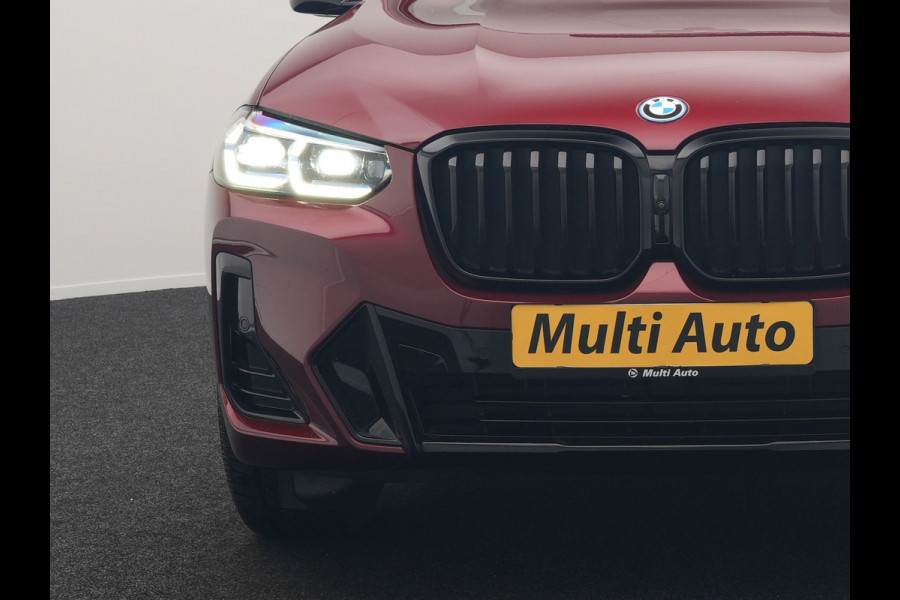 BMW X3 xDrive30e M Sport Plug In Hybrid 293pk Dealer O.H. PHEV | Trekhaak Af Fabriek | Panodak | Head Up | 360 Camera | Laser LED | 20"L.M | Lederen Sportstoelen Ventilatie &  Memory | Sfeerverlichting | Stoelen & Stuur Verwarmd | Aventurinrot III M