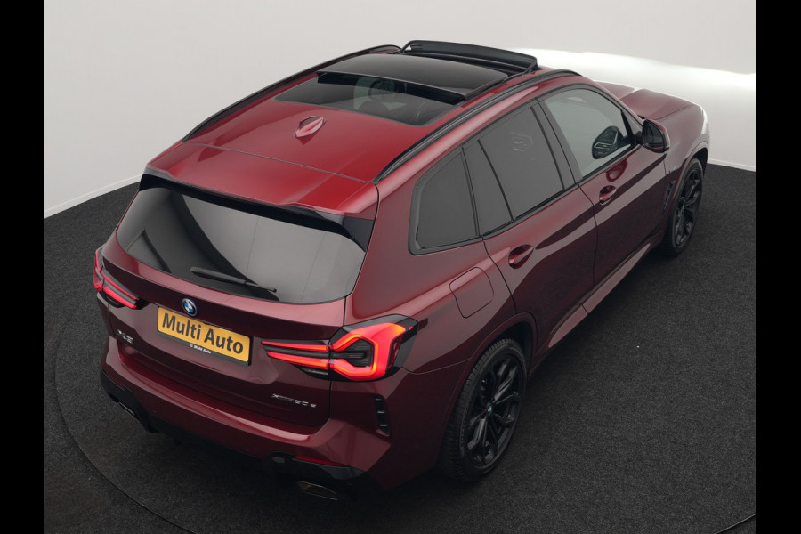 BMW X3 xDrive30e M Sport Plug In Hybrid 293pk Dealer O.H. PHEV | Trekhaak Af Fabriek | Panodak | Head Up | 360 Camera | Laser LED | 20"L.M | Lederen Sportstoelen Ventilatie &  Memory | Sfeerverlichting | Stoelen & Stuur Verwarmd | Aventurinrot III M