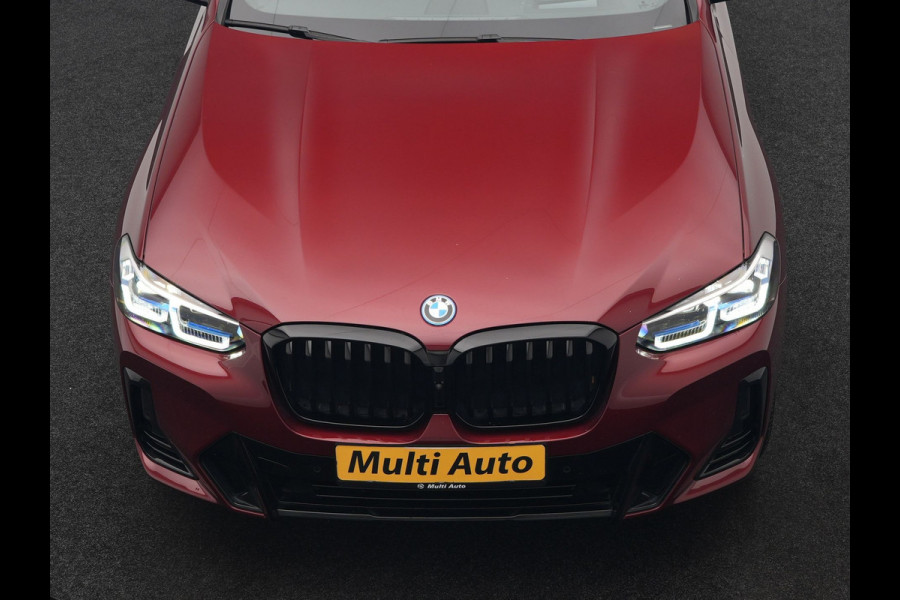 BMW X3 xDrive30e M Sport Plug In Hybrid 293pk Dealer O.H. PHEV | Trekhaak Af Fabriek | Panodak | Head Up | 360 Camera | Laser LED | 20"L.M | Lederen Sportstoelen Ventilatie &  Memory | Sfeerverlichting | Stoelen & Stuur Verwarmd | Aventurinrot III M