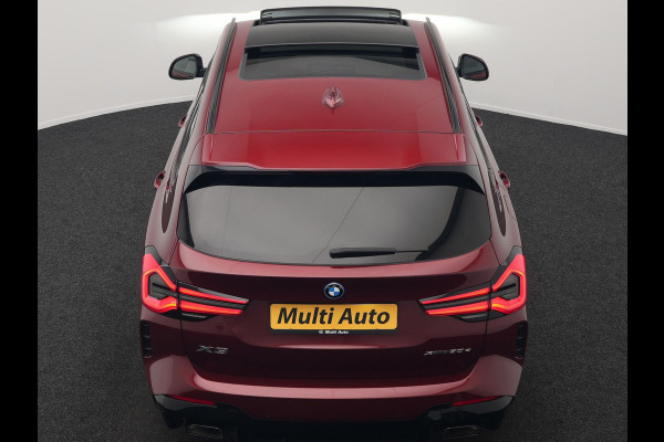BMW X3 xDrive30e M Sport Plug In Hybrid 293pk Dealer O.H. PHEV | Trekhaak Af Fabriek | Panodak | Head Up | 360 Camera | Laser LED | 20"L.M | Lederen Sportstoelen Ventilatie &  Memory | Sfeerverlichting | Stoelen & Stuur Verwarmd | Aventurinrot III M