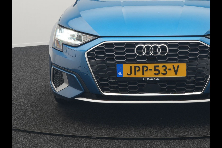Audi A3 Sportback 40 TFSI e Advanced edition Plug In Hybrid 204pk Dealer O.H PHEV | Trekhaak Afn. | Keyless | Apple Carplay | Sportstoelen Verwarmd | Navigatie | Virtual | Cruise Control | Front & Lane Assist | DAB | 18"L.M |